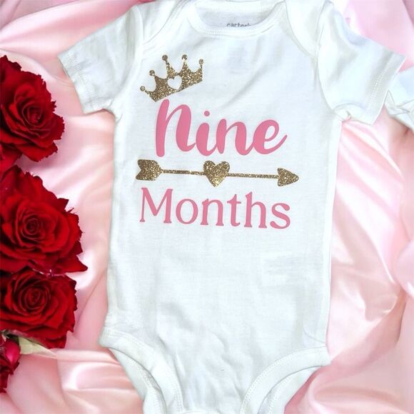 Handmade 👑 Princess Milestone Onesies – Complete 12-Month Set! 👑 - Picture 10 of 14